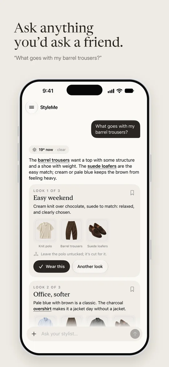 A menswear wardrobe and a question about one piece